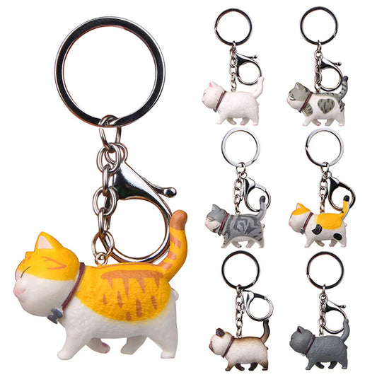 Cute Cartoon Cat Keychain