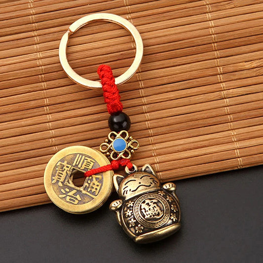 Lucky Cat Key Charm